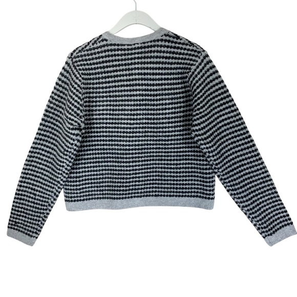 NWT Kaffe Women’s black  & White Striped Cardigan Sweater – Size Medium - Picture 4 of 12